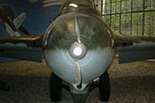 Rumpfbug der Me 163 mit kleinem Propeller zum Generatorantrieb
