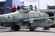 Me 262 mit geöffneter Cockpithaube
