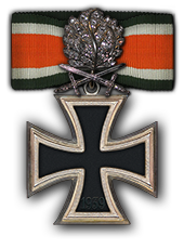 Eichenlaub mit Schwertern und Brillanten zum Ritterkreuz des Eisernen Kreuzes (Verleihung nach 150 Luftsiegen)
