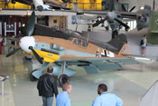 Die Bf 109 G-2 in der Halle "Milestone of Flight" des RAF-Museums in London
