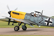 Schwarze 2 mit Gelbnase - Hispano Aviación Buchon (spanischer Lizenzbau der Messerschmitt Bf109)
