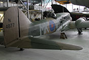 Ansicht der Avro Anson Mk I 'N4877' von hinten rechts
