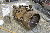 Teile eines Junkers Jumo 004 Strahltriebwerks (Turbojet mit Axialverdichter)
