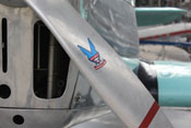 Fairey-Logo auf dem Propeller der Percival D2 Gull Four G-ACGR
