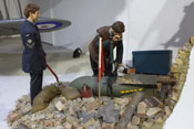 Diorama einer Bombenentschärfung
