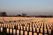 Britischer Soldatenfriedhof in Poelkapelle mit ca. 7.500 Gräbern

