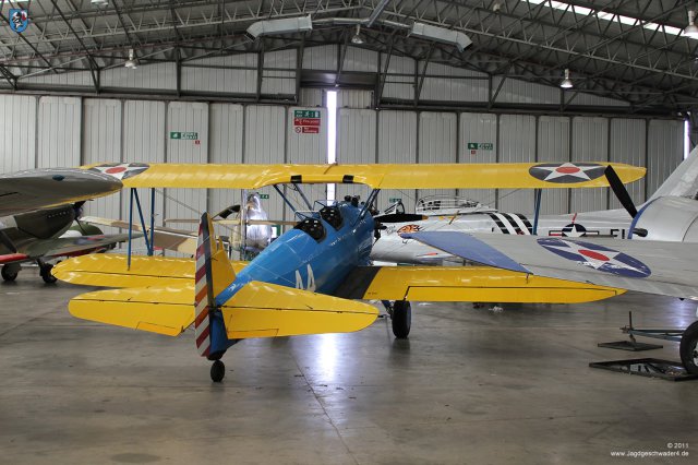 0053_IWM-Museum_Duxford_Boeing_Stearman_Doppeldecker_Schulflugzeug